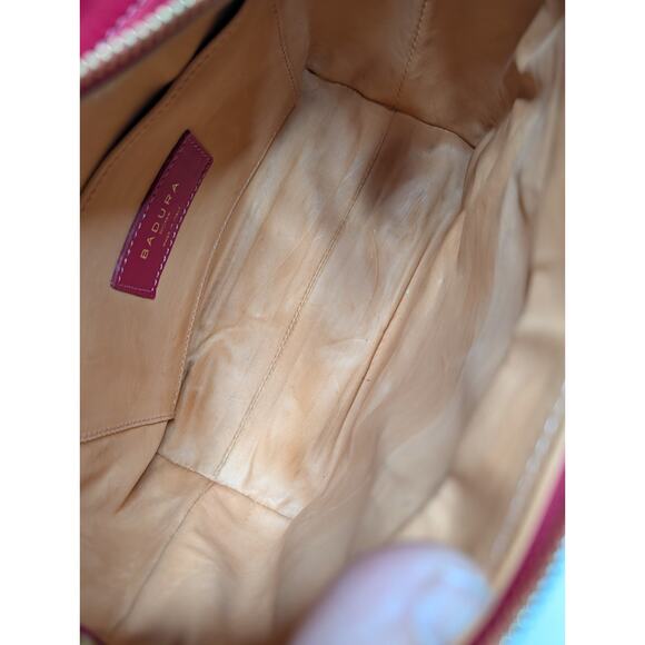 Aleksandra Badura Ladylike Mini Bag Calfskin Top-Handle Tote Bag Fuchsia - Picture 12 of 15